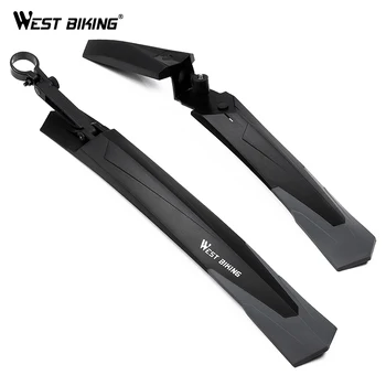 

WEST BIKING 1 Pair Mountain Bike Fender Front Rear Mudguard Cycling Wings For Bicycle Extended Quick Install Release Fenders