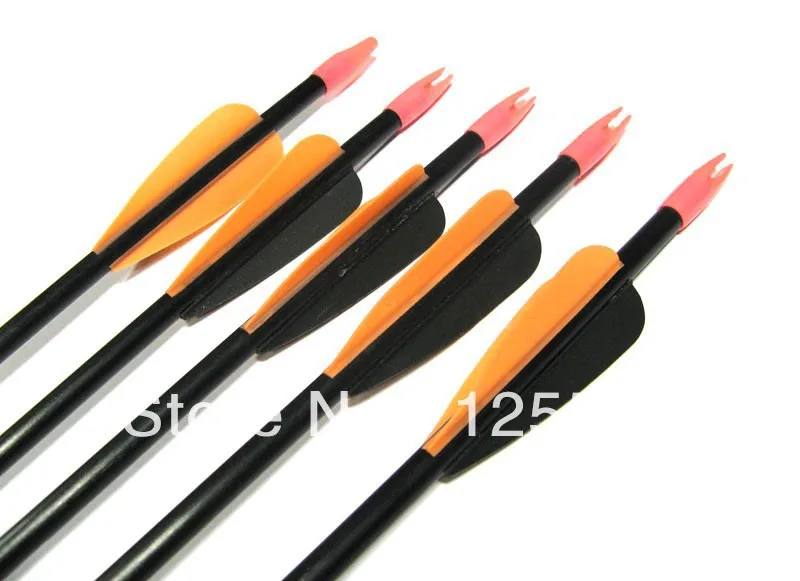 12Pcs 5*7mm Fiberglass Arrow Youth Arrows Fixed Bullet Point 26" 28" 30