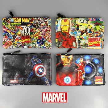 

DC Purse Comics Pencil Wallets Avengers Hero Captain America Spider Man Iron Man Rectangle Long Pencil Bag Zipper Pouch Purse