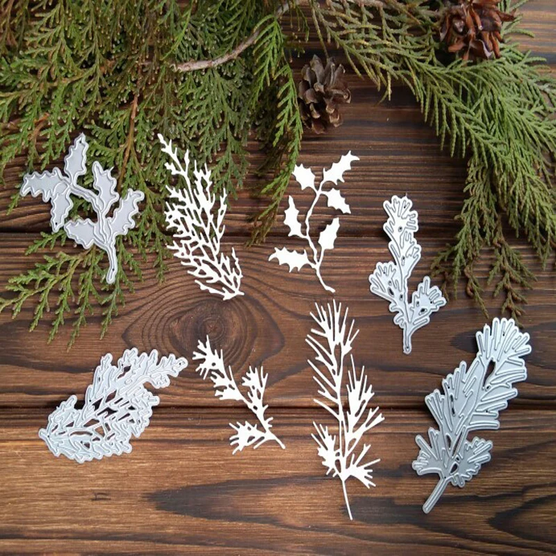 

ForeWan Tree Branch/Leaves Frame Stencil Metal Cutting Dies for Making DIY Scrapbooking Paper Album Card Embossing Dies Crafts