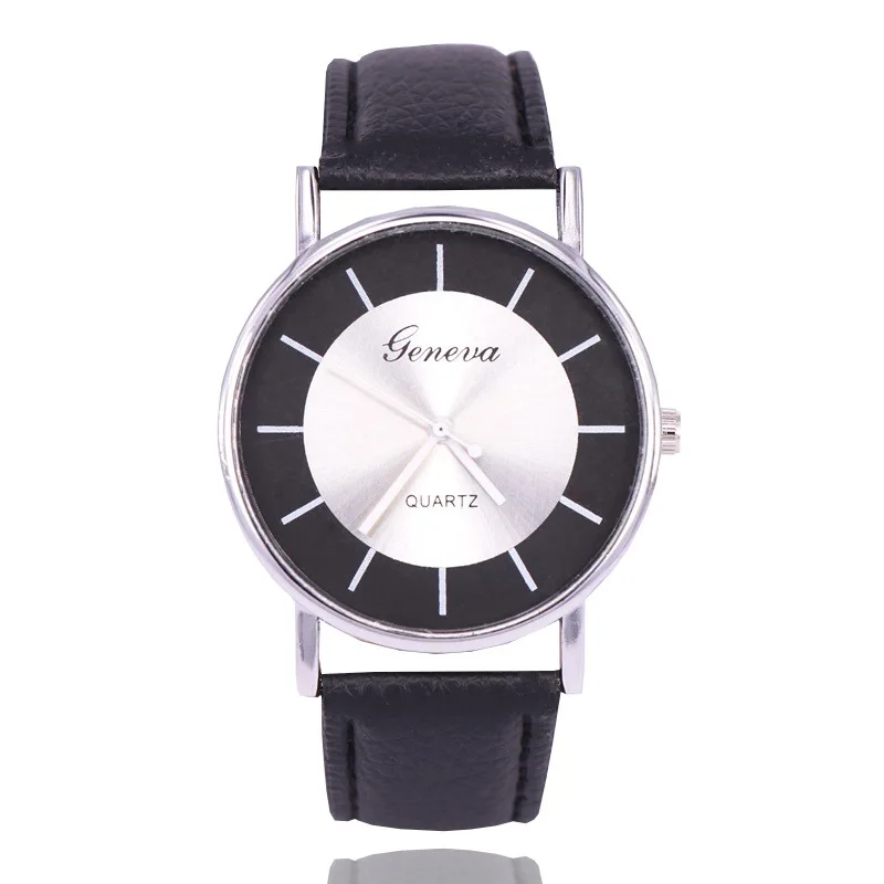 

18 new !Women Faux leather Geneva Watch Casual Analog Quartz Clock Hours Ladies Dress Clemence Wristwatches