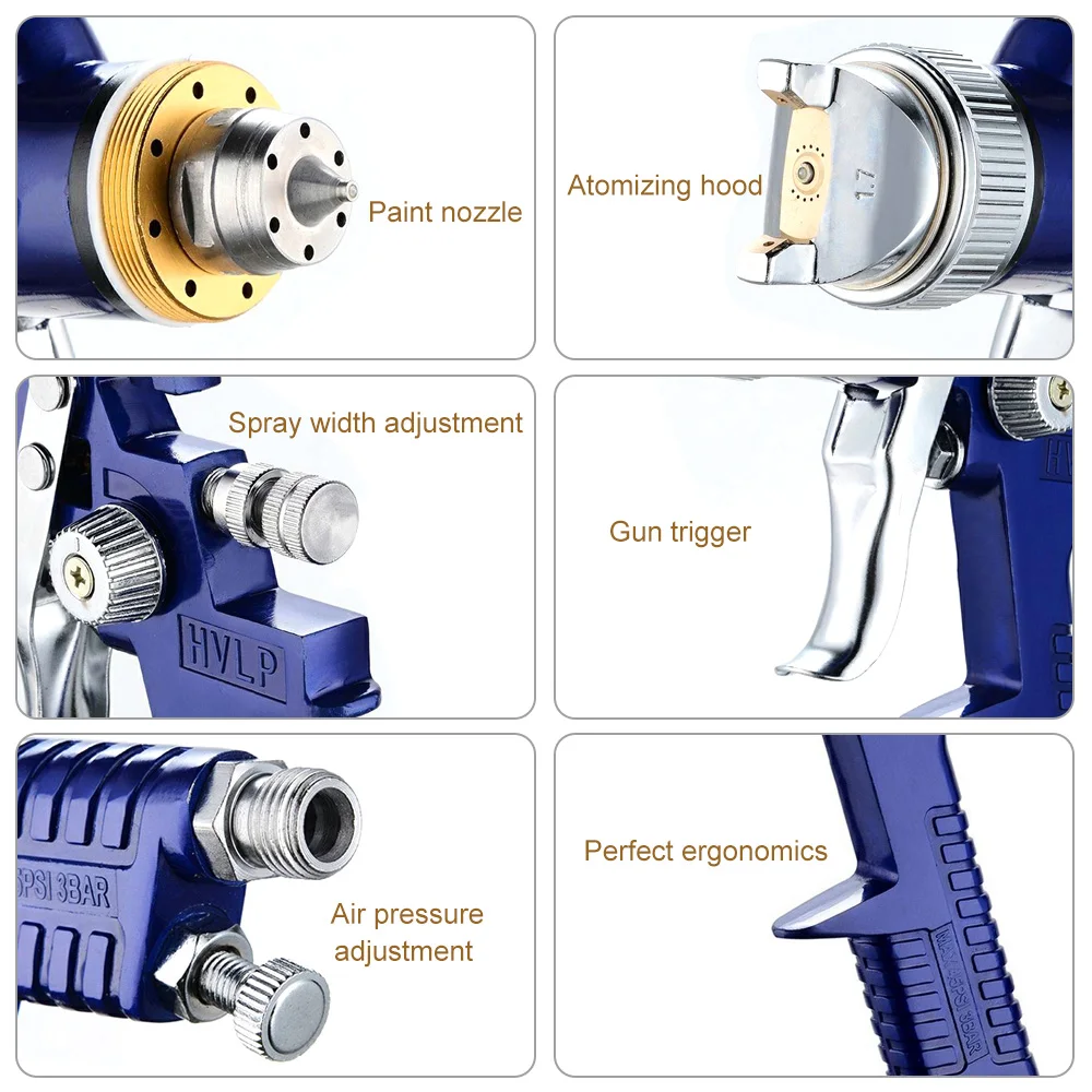 2,0 мм сопло распылитель HVLP H-827 пистолет-распылитель для краски автомобиля инструмент для окрашивания автомобиля мебель DIY Профессиональный Краскораспылитель