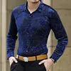 Suave y cómodo terciopelo dorado hueco boutique camisa de manga larga 2017 primavera y otoño nueva calidad de seda natural para hombres camisa S-4XL ► Foto 2/6