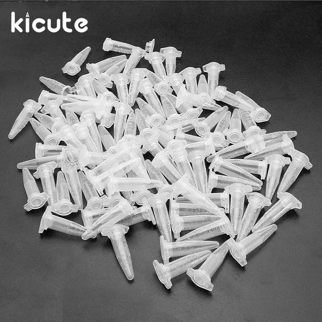 Kicute 100pcs Centrifuge Test Tube Clear Polypropylene Graduated Test