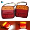 1 Pair 12V 26 LED Trailer Tail Light Left and Right Taillight Truck  Brake Stop Light Turn Signal Number Plate Lamp Car Van Lamp ► Photo 1/5