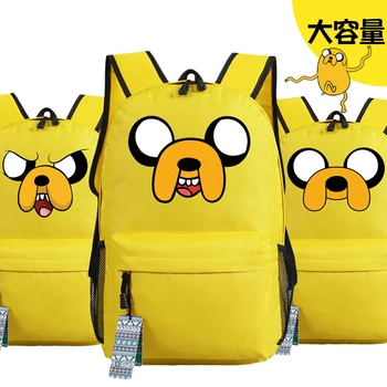 

Adventure Time Jake Women Cute Backpack Canvas School Bags for Teenage Girls Kawaii Travel Bagpack Cartoon Bookbag Rucksack
