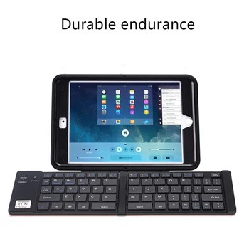 

Black Portable Foldable Bluetooth Keyboard Compatible for iPhone X 8 7 6s Plus iPad EM88