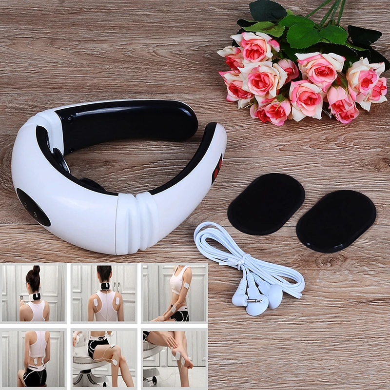 Electric Pulse Back and Neck Massager Far Infrared Heating Pain Relief Tool Health Care Relaxation Top Quality |