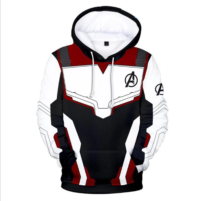 Avengers Endgame Oversized Hoodie Men Advanced Tech 3D Print Hooded Mens Hoodies and Sweatshirts Streetwear Male Pullover Tops