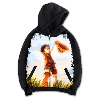 

High-Q Unisex Anime Cos Cartoon ONE PIECE 3D Print Hooded Hoodie Sweatshirts Cardigan Jacket Coat