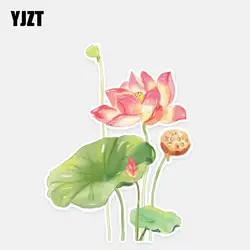 YJZT 10,8*14,5 см интересный Декор лотоса цветы персонализированные наклейки автомобиля высокого качества 11A0794