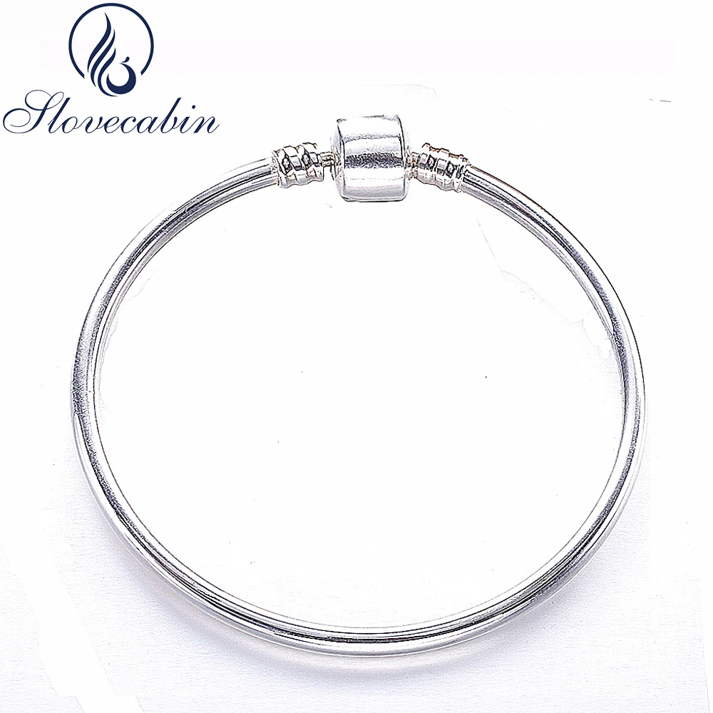 

Slovecabin 2017 Authentic 925 Sterling Silver Bangles For Women Silver Indian Bracelet Bangle Cuff Vintage Famous Jewelry