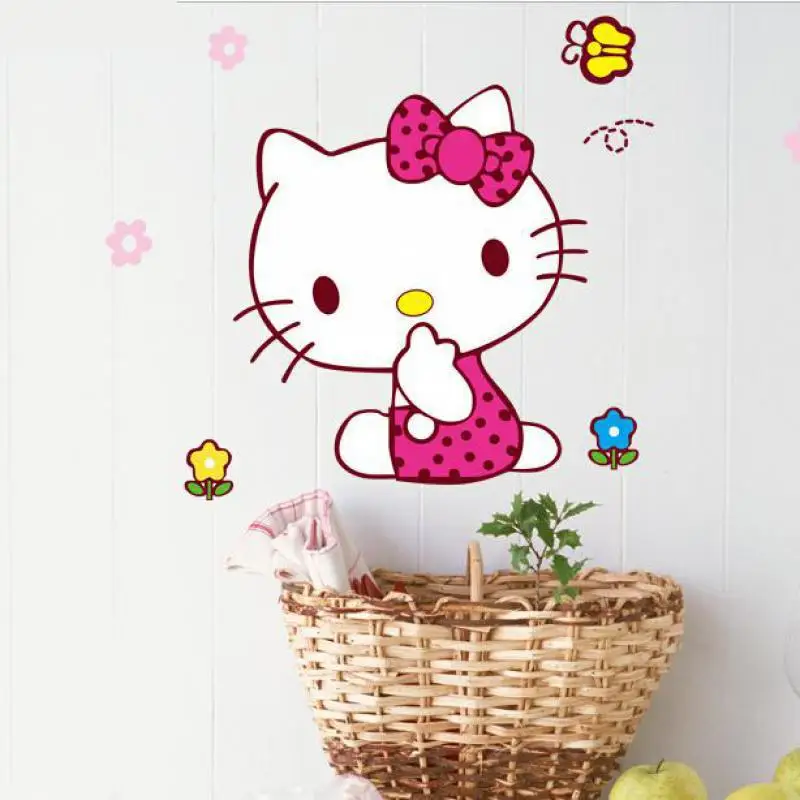 Детская комната Украшение Hello kitty мультфильм Милая наклейка на унитаз