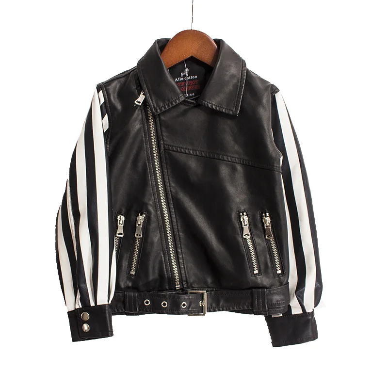 

Europe and the United States children's clothing boy leather jacket Spring and Autumn 2017 children's lapel leather jacket baby