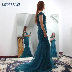 WY06 с открытыми плечами Русалка бисер кружево Вечерние платья 2019 Vestido de noiva Robe de Русалка на заказ вечерние платья