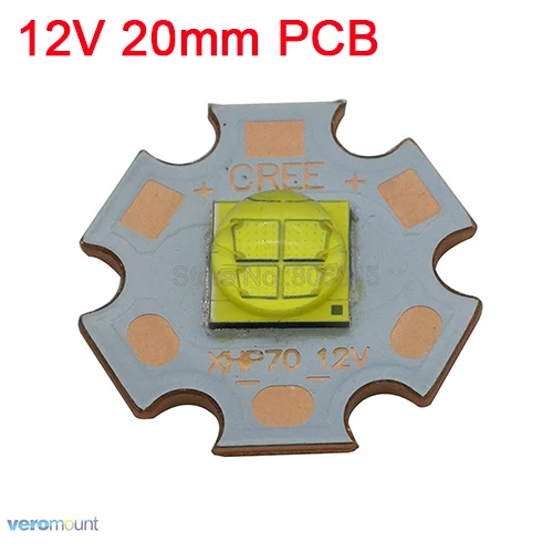 20 Вт 7070 6 в или 12 В 6500 к холодный белый Светодиодный излучатель высокой мощности на 16 мм 20 мм медной печатной плате вместо Cree XHP70 XHP70.2 светодиодный Диод - Испускаемый цвет: 12V 20mm PCB