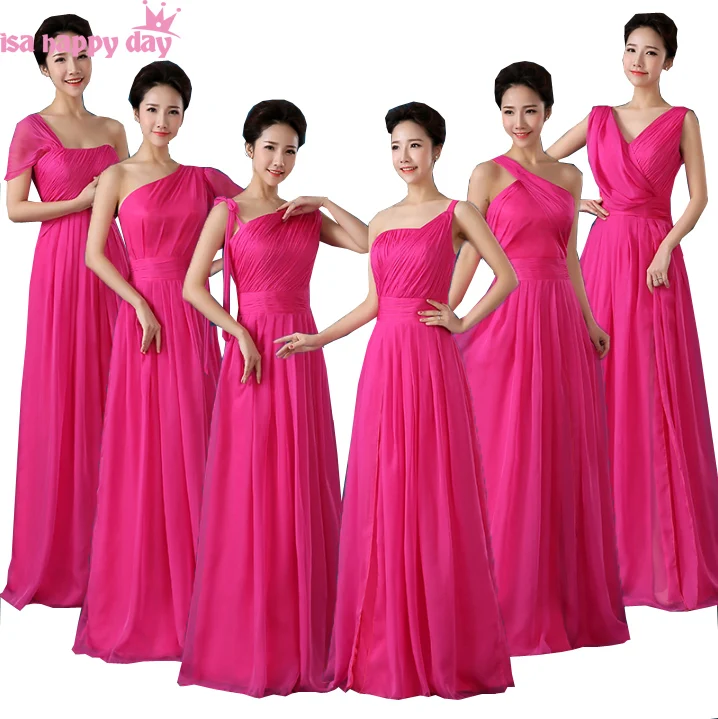 Donne formale donna una spalla hot pink fucsia abiti da damigella d'onore  elegante dinner party dress lungo robe soiree 2018 W3668|bridesmaid dresses| fuchsia bridesmaids dressesbridesmaid dresses fuchsia - AliExpress