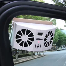 The New Solar Rechargeable Battery Car Vehicle Exhaust Fan Double Tuyere Solar Car Cooler Car Gill