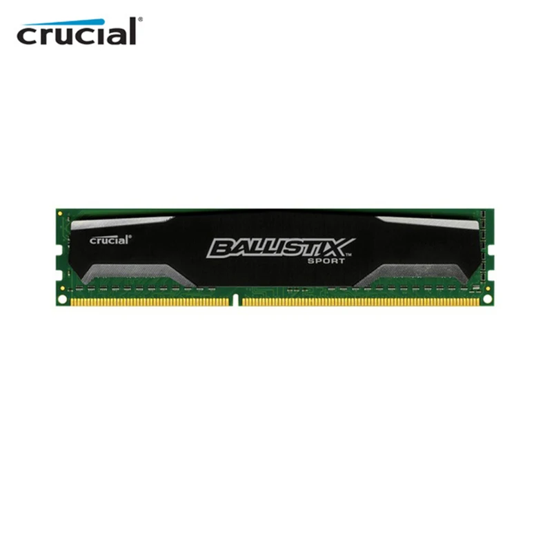 

Crucial Ballistix Sport BLS4G3D1609DS1S00CEU 4 GB (DDR3, 1600 MT/s, PC3-12800, DIMM, 240-Pin) Memory