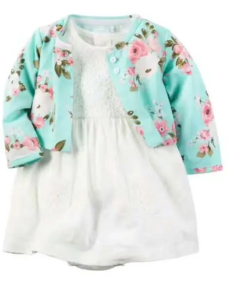 Bebes/платья; боди; куртка; Верхняя одежда с длинными рукавами; 2 предмета; carte; Хлопковое платье для маленьких девочек; Комплект для осени; Комплект для младенцев - Цвет: Розовый