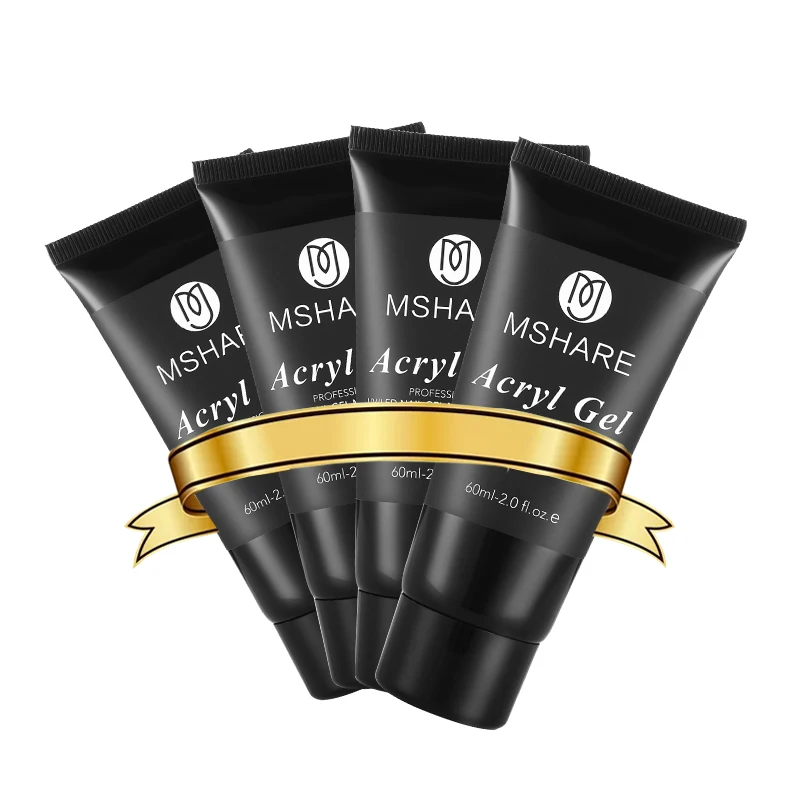 

MSHARE Nail Poly Gel Builder 4pcs Polygel Acrylic Acrylgel Crystal UV Tips Slip Solution Quick Extension Camouflage Dropshipping