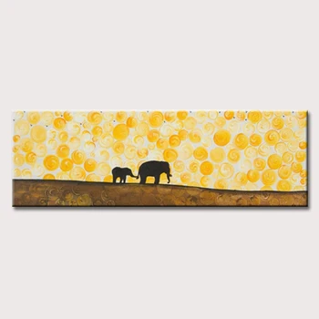 

Handmade Abstract Elephant Oil Painting On Canvas Animal Paintings Wall Art Picture For Living Room Home Decor