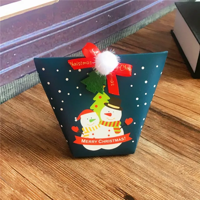 20pcs present 20PCS Merry Christmas Party Bag Happy New Year Gift Bag Present Candy Paper Bag Packaging for