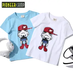 Pioneer kids/Новые футболки с коротким рукавом для мальчиков детская одежда с героями мультфильмов модная детская футболка мальчиков чистого