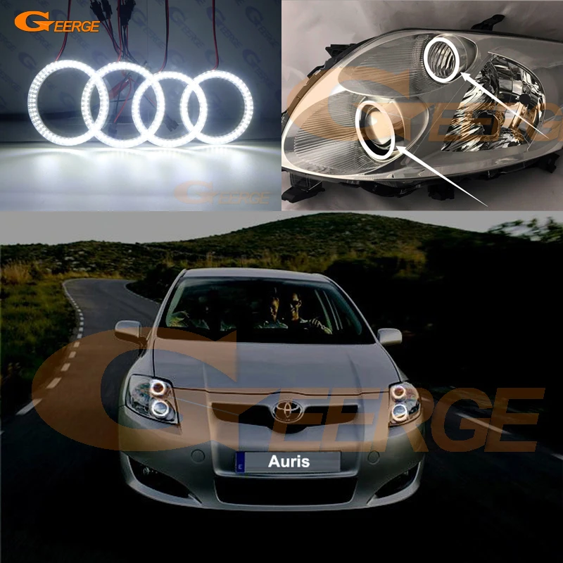 For Toyota Auris 2007 2008 2009 Europe Excellent led Angel Eyes Ultra