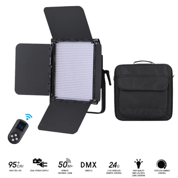 

GK-1024B PRO Video LED Light Lamp 30W 1024pcs CRI95+ Studio Lamp Bi-color 3200-5600K Dimmable with 2.4G Remote Control Barn Door