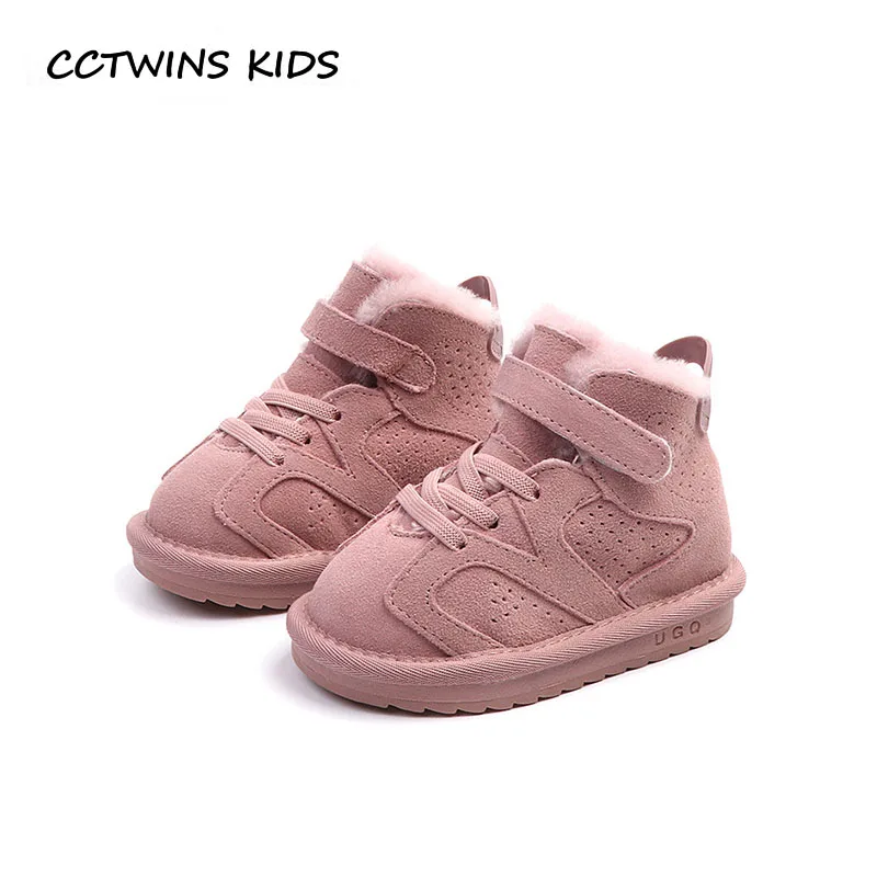 Beste CCTWINS KIDS 2018 Winter Kinderen Echt Lederen Schoen Baby Boy Merk Sneeuw Boot Meisje Fashion Enkel Warm Boot CS1562
