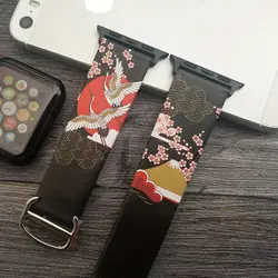 Ремешок для часов Apple Watch из натуральной кожи с рисунком, ремешок мм для часов, ремешок для часов Apple Watch Series 1 2 3 iWatch 38 мм 42 мм