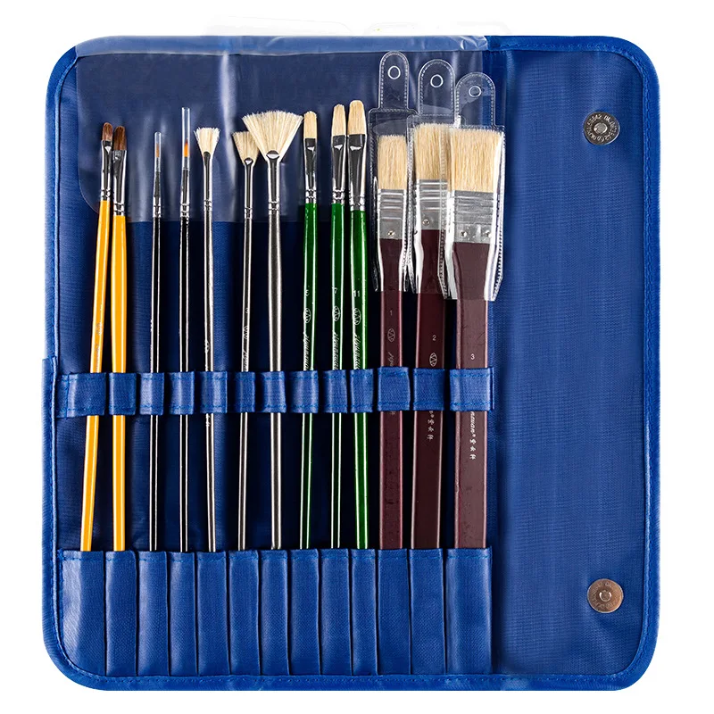 

13 pcs/set paint brushes for drawing flat nylon hair painting watercolor gouache acrylic oil brush professional artist supplies