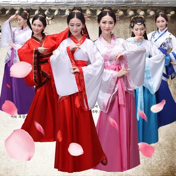 

2017 Chinese Ancient Costume Dress Cosplay Costume Chinese Traditional Costume Ancient Tang Dynasty Hanfu Women's Hanfu Dresses