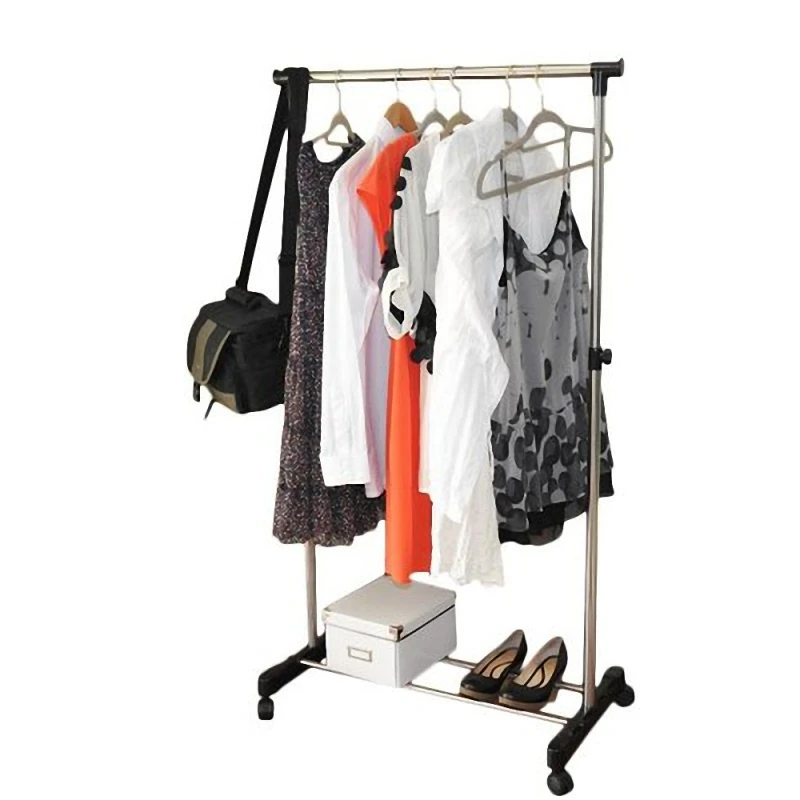 Singlebar-Vertical-Horizontal-Stretching-Stand-Clothes-Rack-with-Shoe-Shelf-YJ01-Black-Silver_1_800x800