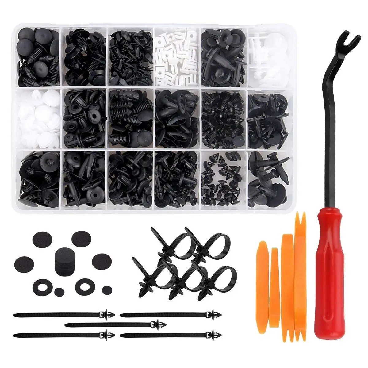 

415 Pcs Interior Accessories Auto Car Radio Panel Door Clip Panel Trim Dash Audio Removal Kit Repair Hand Cockpit Pry Tool