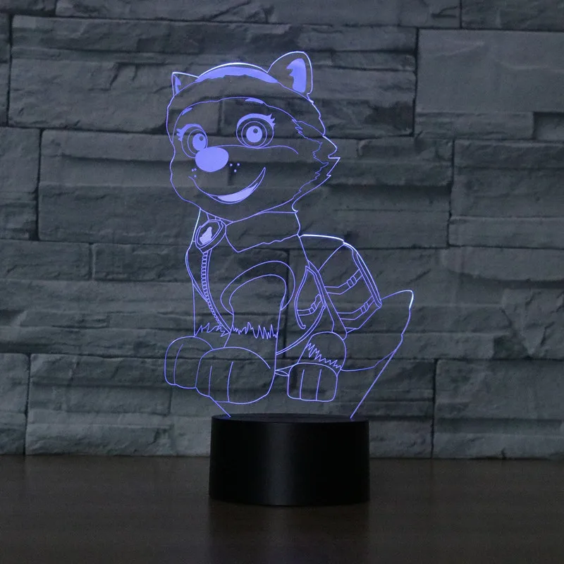 

Color changing Flashing touch sensor control Cute Dogs Acrylic 3D Lovely Puppy LED Night Light LED USB table Lamp