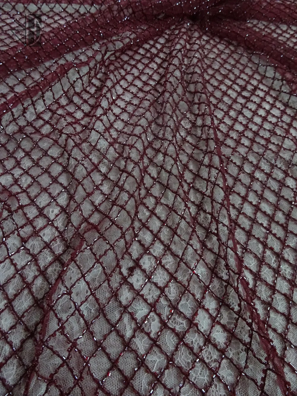 

New design French net lace high quality SYJ-738 beaded lace fabric bridal lace fabric