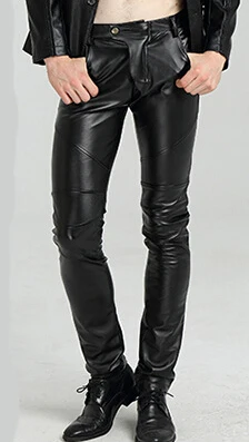 Motorcycle Black Leather Pants with white line - Maker of Jacket