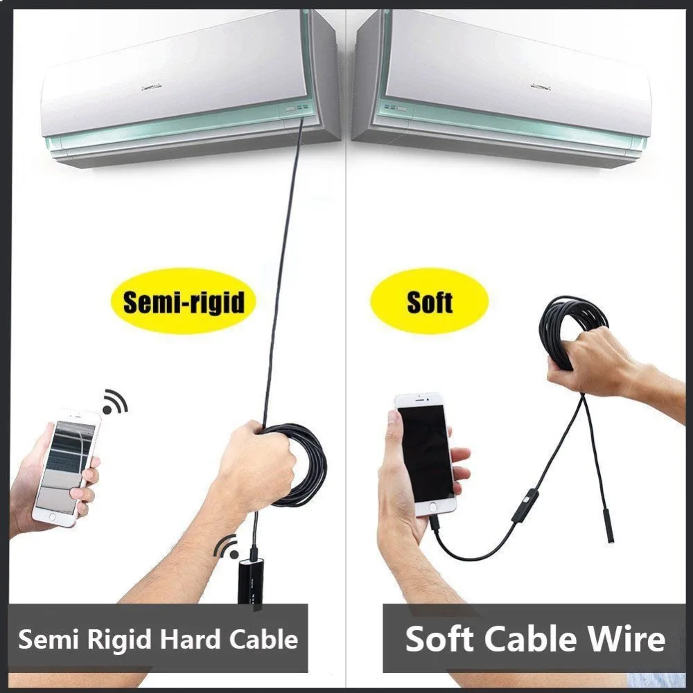 1200P HD Wi Fi эндоскопическая камера водонепроницаемая Android USB жесткий кабель