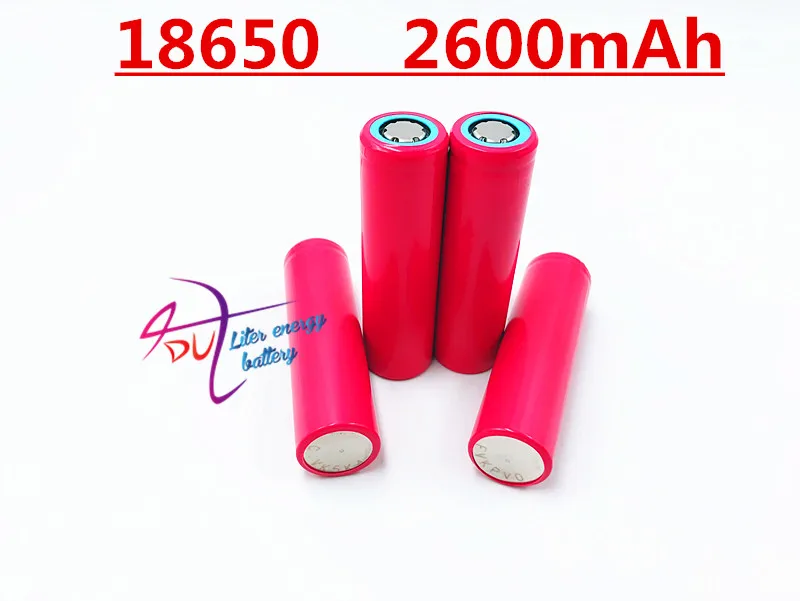 100% Новый оригинальный Sanyo 18650 2600 mAh 3 7 V перезаряжаемая литиевая батарея