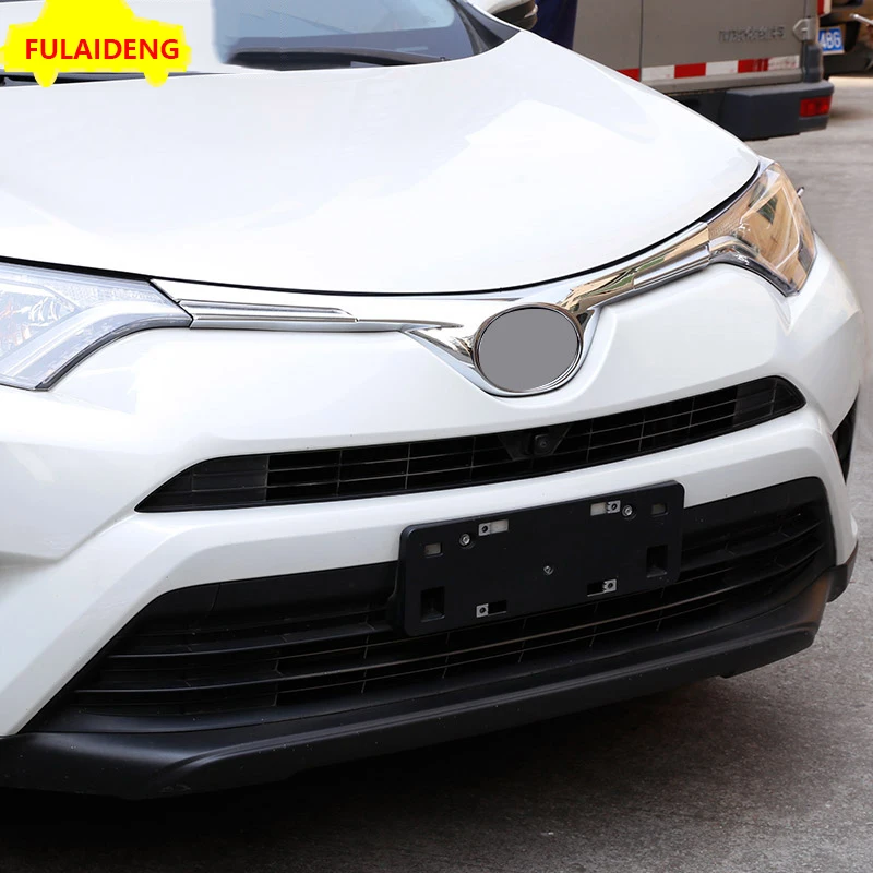 Для Toyota RAV4- ABS хромированный передний капот решетка гриль украшение накладка молдинг автомобиля Средства для укладки волос