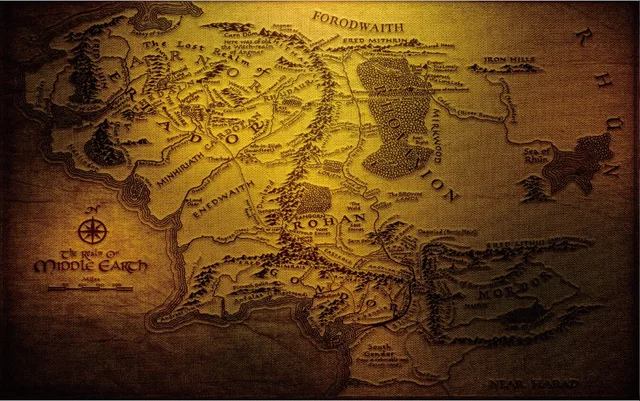 free shippingthe lord of the ringsmapmiddle earth movie