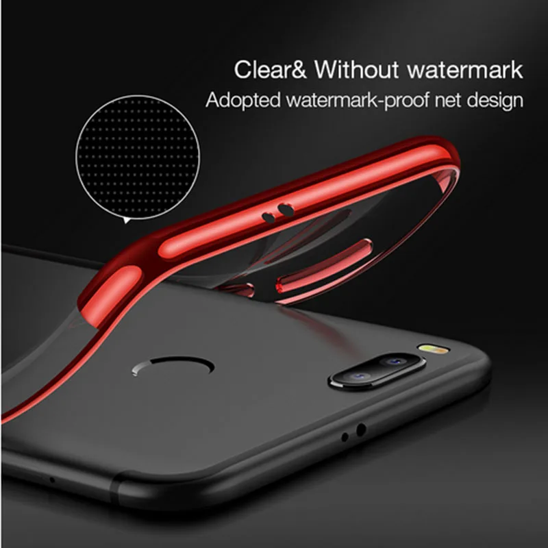 Luxury Plating Bumper Clear Silicone Back Case Cover For Xiaomi Mi A1 MIX 2S Mi 8 Phone Capa Coque For Redmi 4X 5A 5 Plus S2 Mix(3)