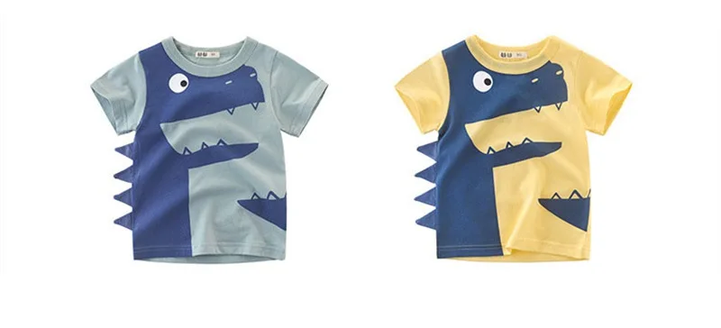 CROAL CHERIE Boys Cartoon Dinosaur T Shirts Children Short Sleeve Summer T Shirts Boys Clothes Children Tees Baby Boy Top (2)