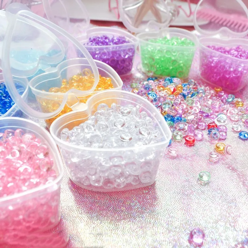 

25g Approx 180pcs Colorful flat fishbowl Beads for slime filler Fish Tank Decor Children kids DIY slime Accessories Supplies