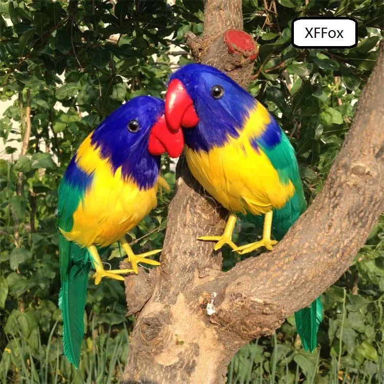 

Маленькие модели попугаев из пенопласта и перьев реальной жизни, красочный Попугай, птица, подарок, около 22 см xf0160