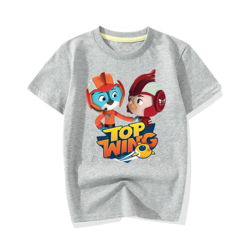 Топ с рисунком крыла, футболки с 3D принтом для маленьких мальчиков и девочек, летняя одежда Детские футболки с короткими рукавами, костюм хлопковые футболки, JY060