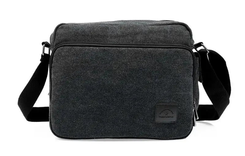 Лидер продаж, водонепроницаемая Высококачественная Мужская спортивная сумка из парусины, мужская сумка через плечо для фитнеса, мужская сумка-мессенджер, дорожная сумка через плечо - Цвет: Black
