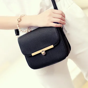 

50pcs/lot Retro Women Basic Simple Flap Handbag Shoulrder Bag Small Makeup Phone Crossbody